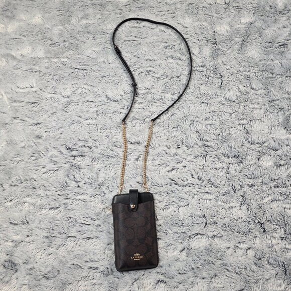 Coach Brown and Black Phone Crossbody - Picture 5 of 5